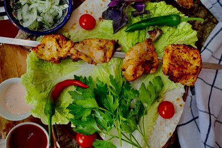 Шашлык из филе куриной грудки