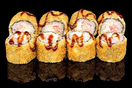 Мини-темпура с копченым лососем