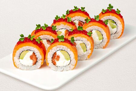 Филадельфия Прайм с двойным лососем ролл