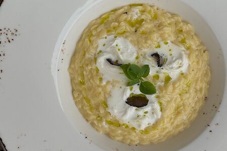 Орзо с трюфелем и страчателлой