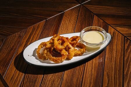 Хрустящие кольца кальмара 