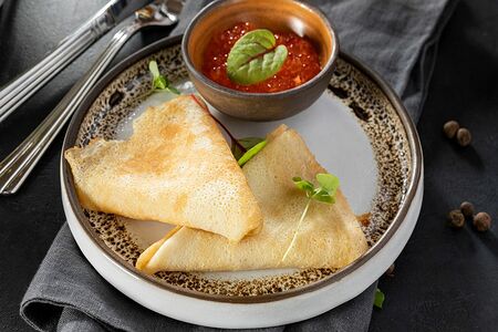 Блины с красной икрой