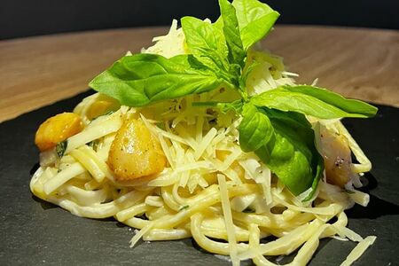 Паста с гребешком