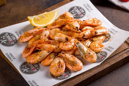 Северные креветки жареные