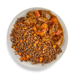 Говяжий гуляш с гречей