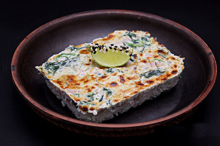 Кассероль с тунцом и шпинатом