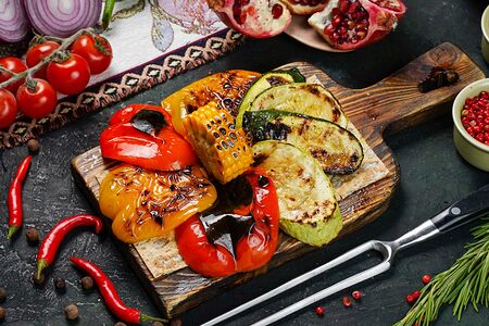 Микс из овощей на углях