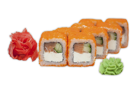 Большой ролл Филадельфия в икре 8 шт