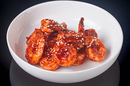 Креветки с кисло-сладким соусом