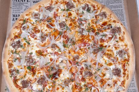 С говяжьим фаршем на тонком тесте