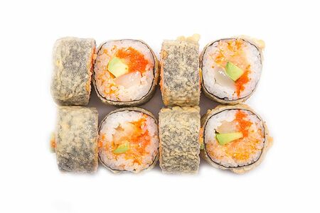 Горячий ролл с лососем