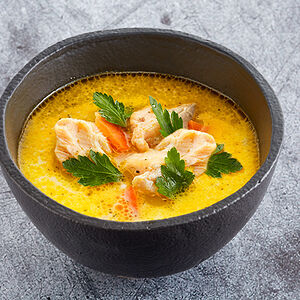 Уха из форели по-фински двойная порция