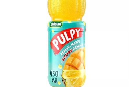 Pulpy Ананас, манго и кусочки ананаса