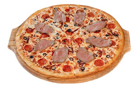 Пицца с ростбифом и вялеными томатами