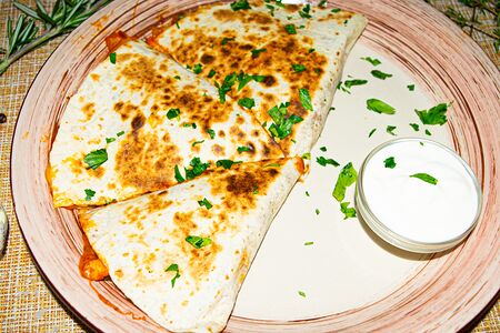 Кесадилья с грибами