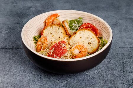 Цезарь по рецепту Нино с креветками