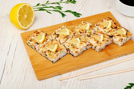 Суши-пицца с курицей