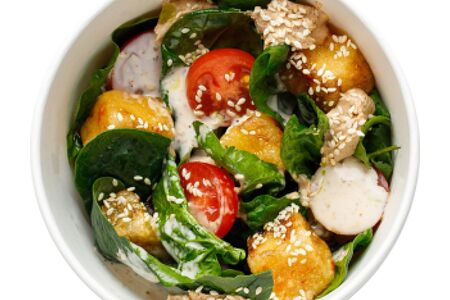 Салат с карамелизированным баклажаном