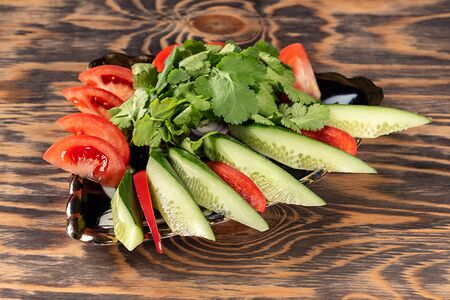 Овощная нарезка с зеленью