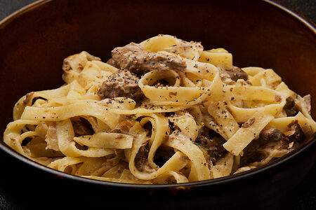 Паста с лисичками