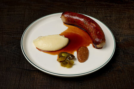 Домашняя куриная колбаска со сладкой горчицей