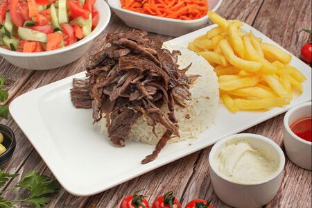 Донер с рисом и говядиной