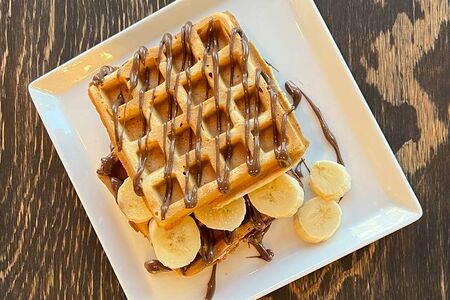 Вафли бельгийские банан и шоколад