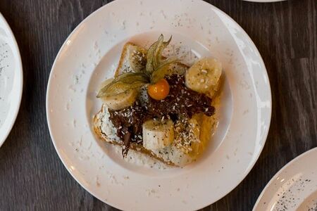 Домашний тост баноффи