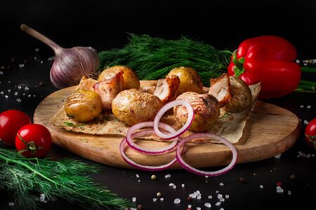 Картофель с курдюком