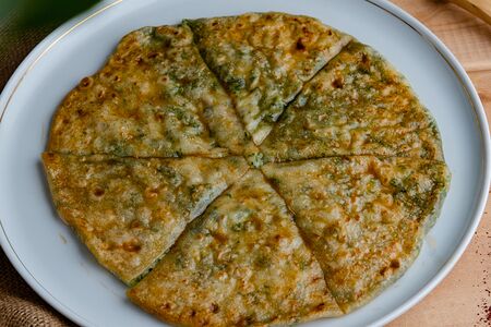 Беркал с творогом и зеленью