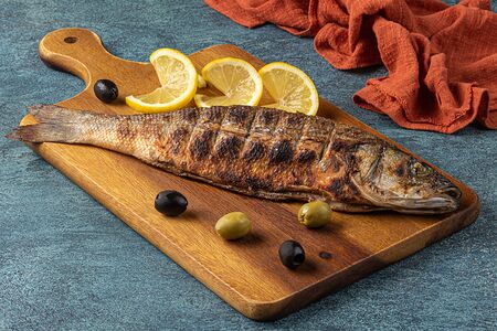 Сибас на углях