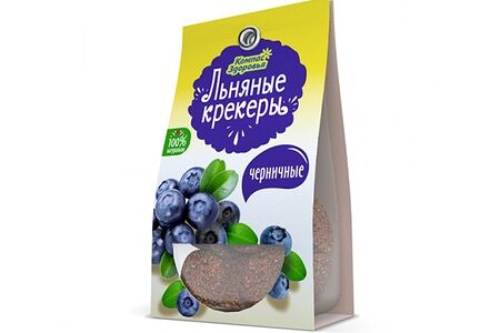 Крекеры льняные с черникой Компас здоровья