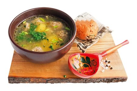 Суп с куриными фрикадельками