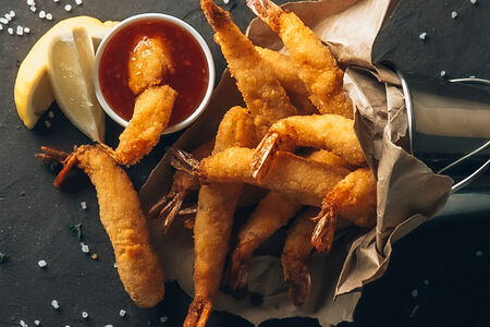 Креветки в кляре