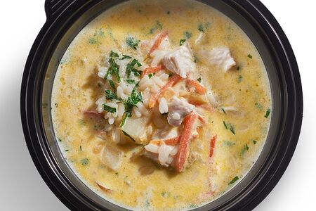 Суп выходного дня с рисом и сыром