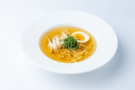 Куриный бульон с пастой филини