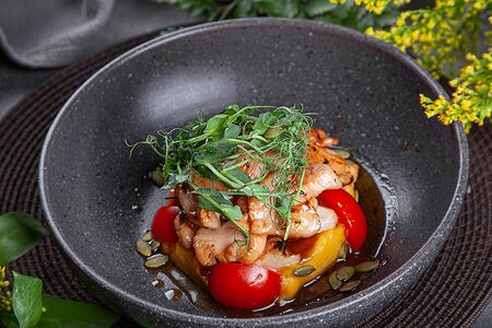 Индейка с тыквенным пюре