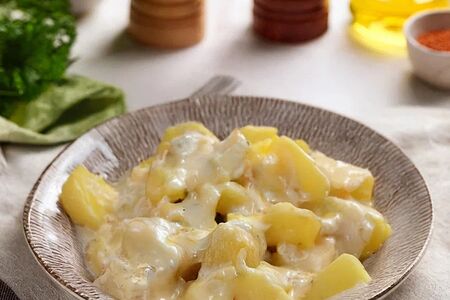 Картофель томлёный в сливках