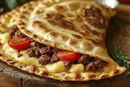 Чебурек Крымский с мясом сыром и помидором