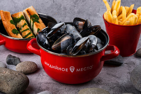 Мидии в сырно-сливочном соусе С собой