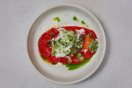 Печеный перец рамиро со страчателлой