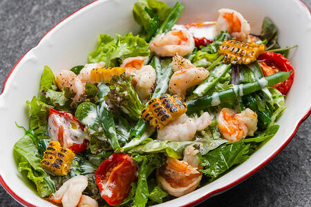 Салат Креветки гриль