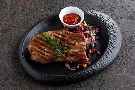 Свиная корейка гриль с домашней аджикой