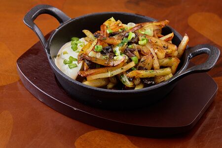 Поджарка со свежими лисичками