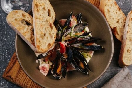 Мидии в соусе 