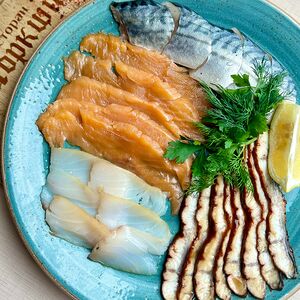 Ассорти рыбных закусок собственного приготовления