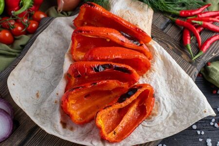 Болгарский перец на углях