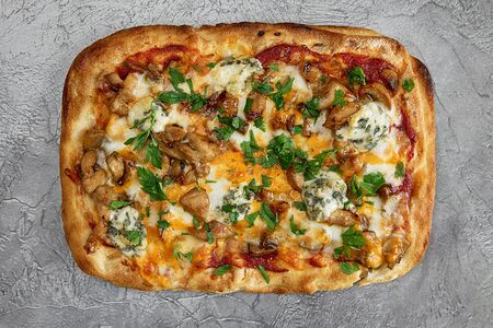 Римская пицца С куриным филе и дорблю