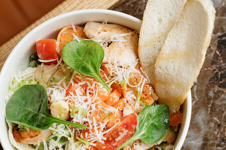 Салат Цезарь с Креветками