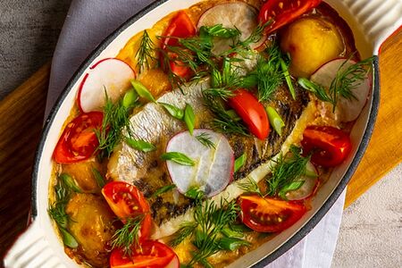 Судак запеченный